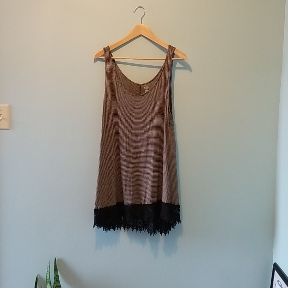 a.n.a Striped Tunic Tank